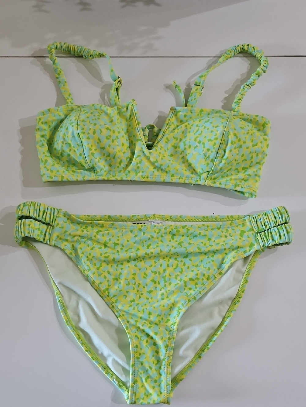 Green Printed Two-Piece Bikini Set - Women Swim Bikinis
